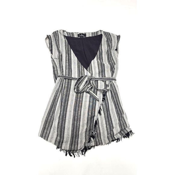 Lulus Tops - Lulus grey wrap blouse women's size XS